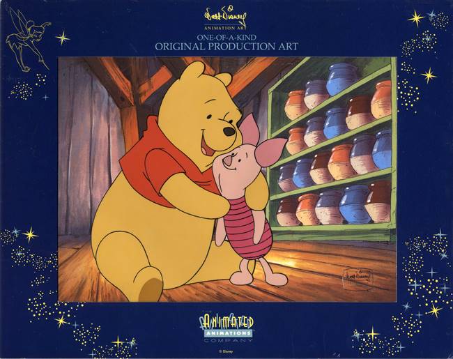 Original Production Cel of Winnie the Pooh and Piglet from the New Adventures of Winnie the Pooh