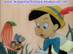 Courvoisier Cel of Pinocchio with Jiminy Cricket - WDCCS159