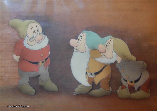Courvoisier Cel of Doc and Sneezy from Snow White and the Seven Dwarfs