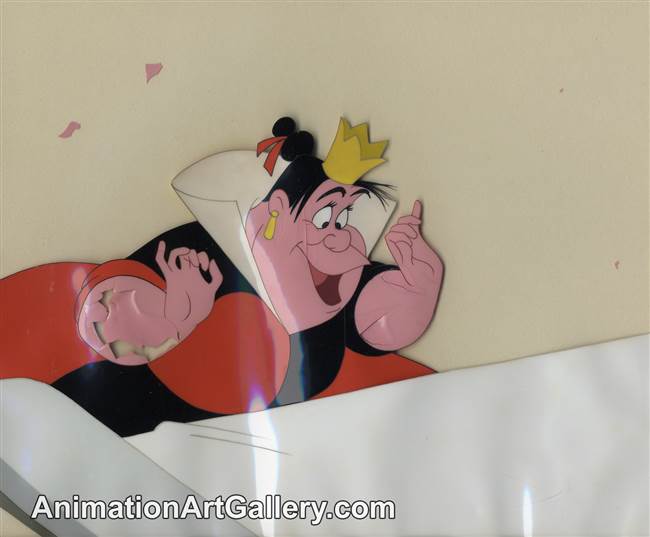 Production Cel of the Queen of Hearts from Alice in Wonderland