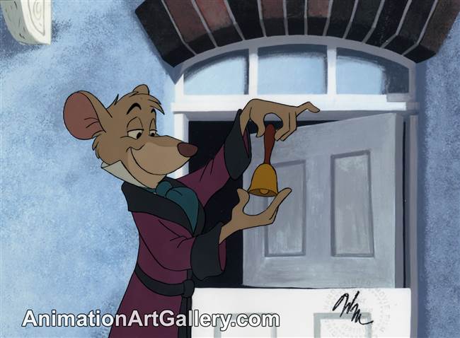 Production Cel of Basil from The Great Mouse Detective