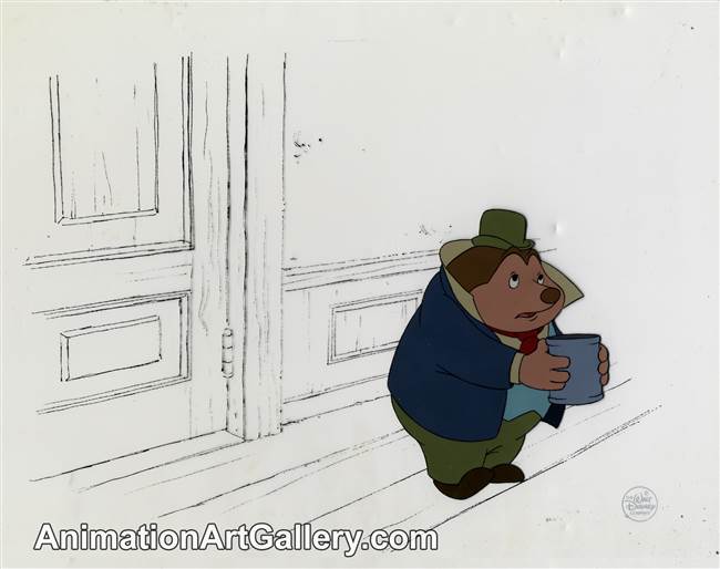 Production Cel of Mole from Mickey's Christmas Carol