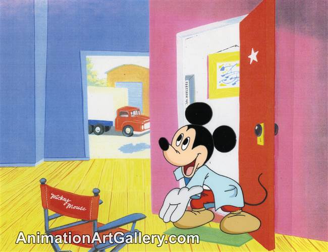 Production Cel of Mickey Mouse from Disney Studios (c. 1990s)