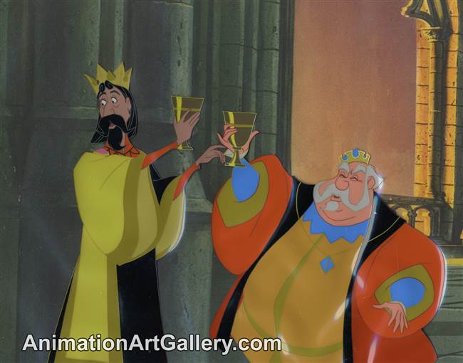Disneyland Cel Set-up of King Stefan and King Hubert from Sleeping Beauty