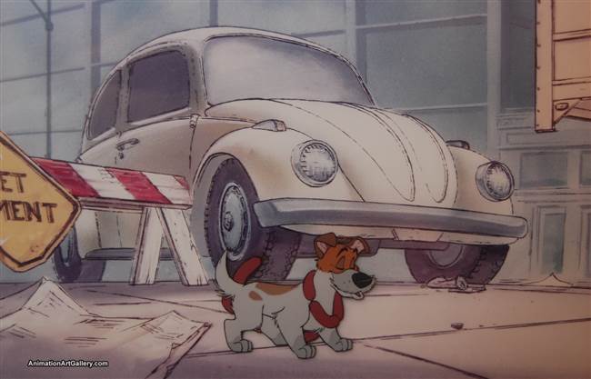 Production Cel of Dodger from Oliver and Company