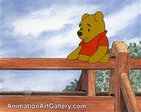 Production Cel of Winnie the Pooh from Winnie the Pooh and a Day For Eeyore
