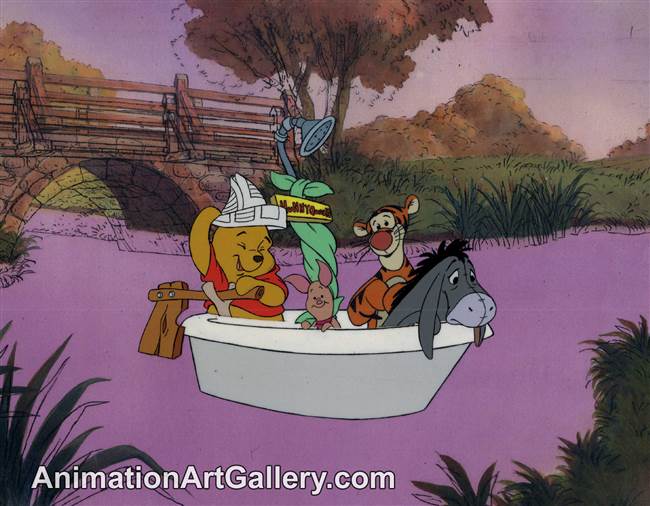 Original Production Cel of Winnie the Pooh and Friends from Disney TV