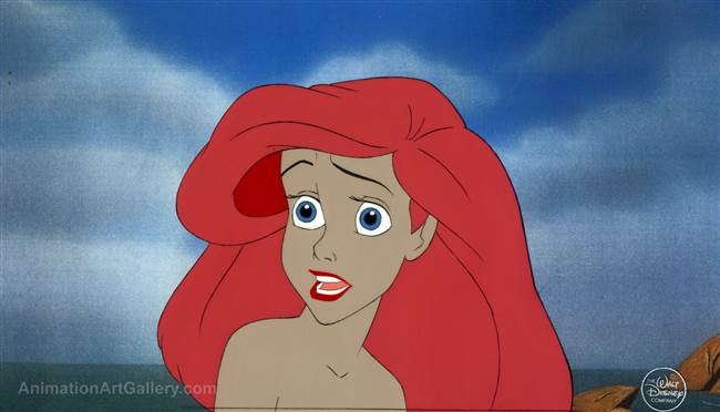 Original Production Cel of Ariel from The Little Mermaid