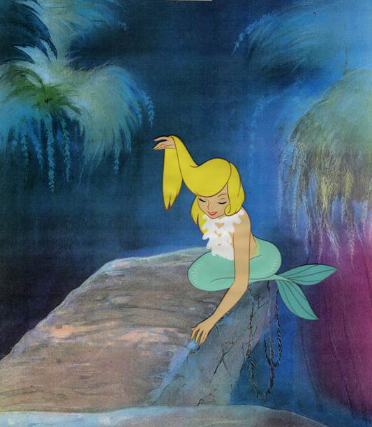 Original Production Cel of a Mermaid from Peter Pan