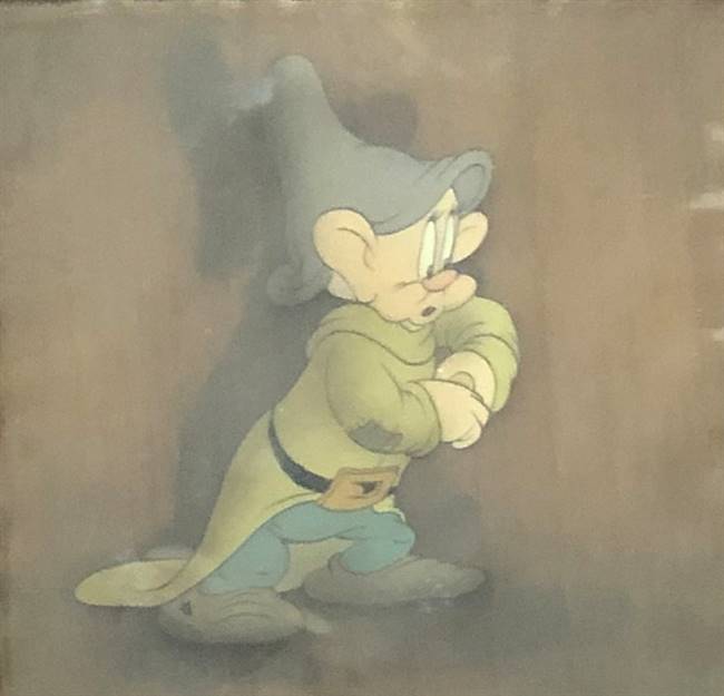 Original Courvoisier Cel of Dopey from Snow White and the Seven Dwarfs