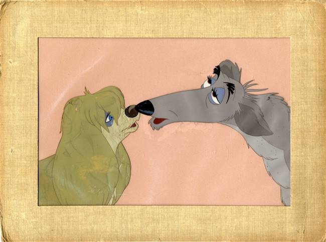 Original Disneyland Production Cel set-up of Peg and Boris from Lady and the Tramp (1955)