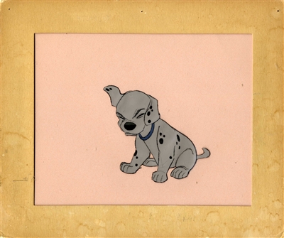 Original Production Cel Disneyland Set-up of a Puppy from 101 Dalmatians (1961)