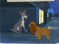 Original Production Cel of Lady and Tramp from Lady and the Tramp (1955)