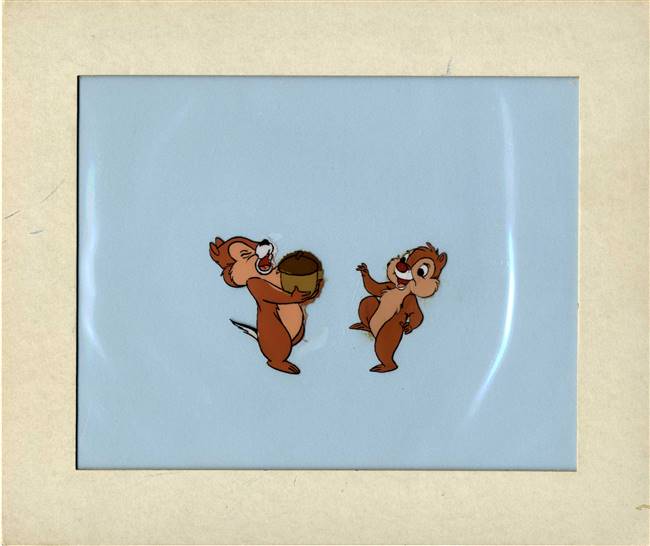 Original Production Cel Disneyland Set-up of Chip and Dale from Disney TV (1960s)