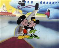 Original Publicity cel of Minnie Mouse and Mickey Mouse