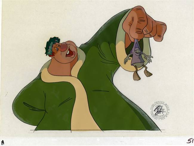 Original Production Cel of Scrooge McDuck and Willie the Giant from Mickeyï¿½s Christmas Carol (1983)