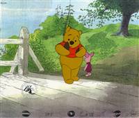 Original Production Cel of Winnie the Pooh and Piglet from Winnie the Pooh and a Day for Eeyore (1983)