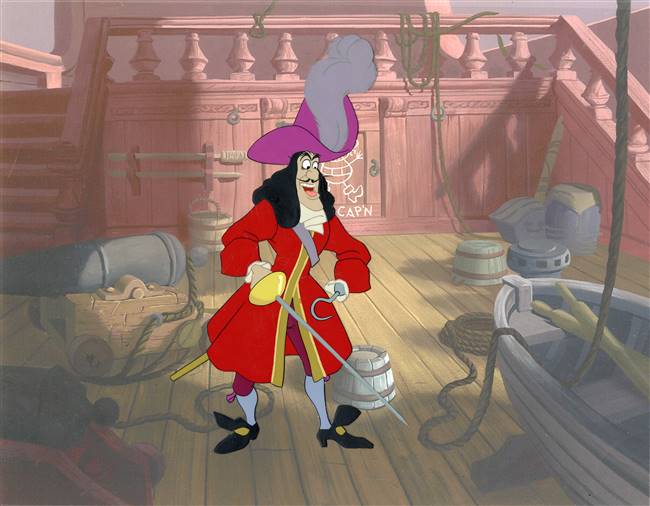 Original Production Cel of Hook from Peter Pan (1953)