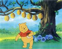 Original Production Cel of Winnie the Pooh from a Disney Educational Short