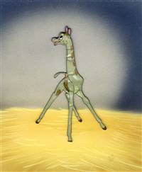 Original Production Cel of a Giraffe from Dumbo (1941)