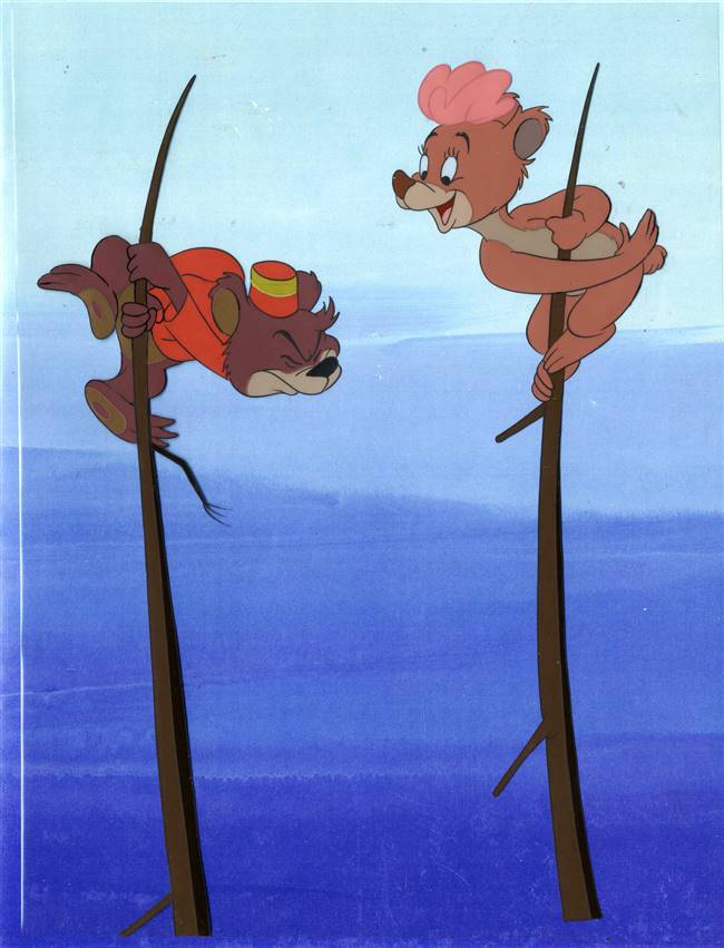 Original Production Cel of Bongo and Lulubelle from Bongo (1947)