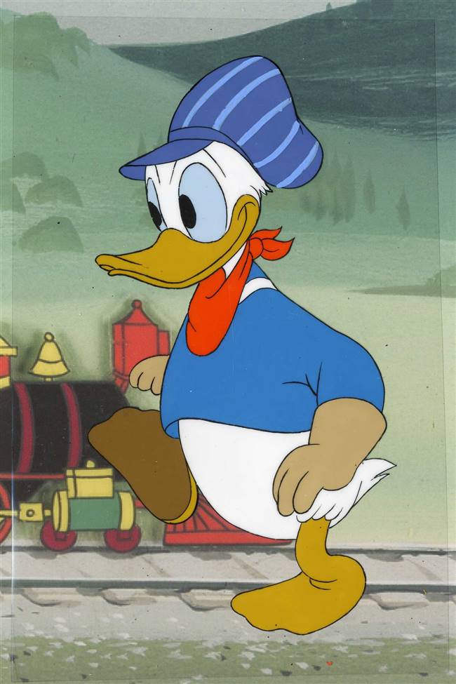 Original Production Cel of Donald Duck from Out of Scale (1951)