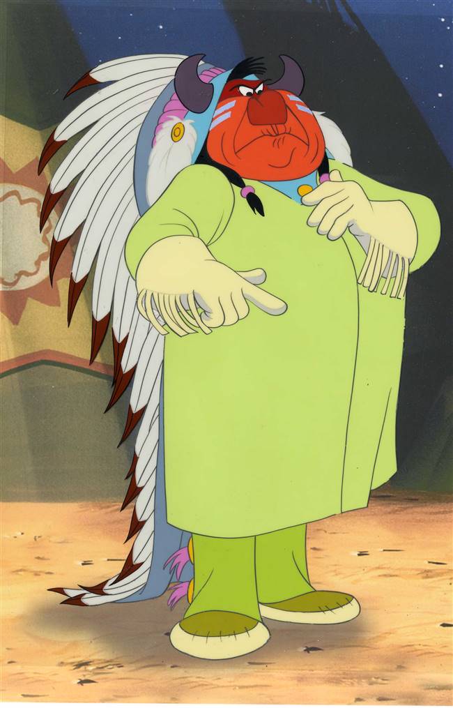 Original Production Cel of Indian Chief from Peter Pan (1954