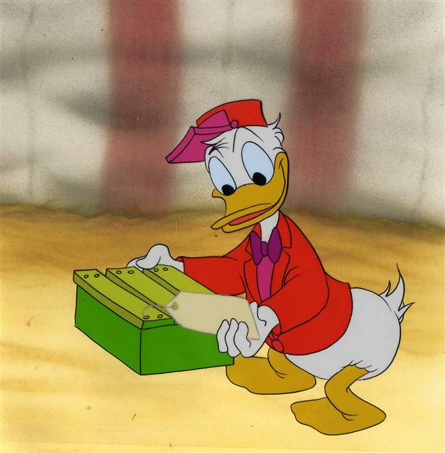 Original Production Cel of Donald Duck from Working for Peanuts (1953)