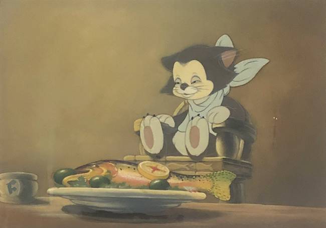 Original Courvoisier Cel of Figaro from Pinocchio (1940)
