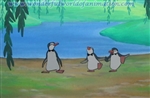 Production Cel of some penguins - WDCJL31