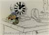 Original Production Cel of Jiminy Cricket from Mickey's Christmas Carol (1983)