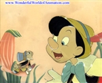 Courvoisier Cel of Pinocchio with Jiminy Cricket - WDCNN15