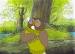 Production Cel with Matching Drawing of the Owl from Pooh from Seasons