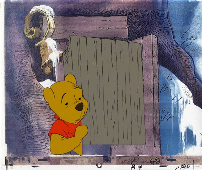 Original Production Cel of Winnie the Pooh from Winnie the Pooh Discovers the Seasons (1981)