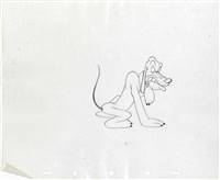 Original Ink Test of Pluto from Walt Disney (1940s)