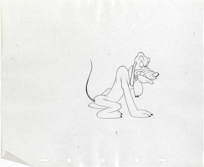 Original Ink Test of Pluto from Walt Disney (1940s)