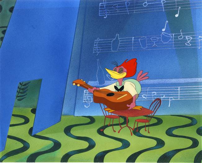 Original Production Cel of the Aracuan Bird from Melody Time (1948)