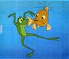 Original Production Cel of Wart as Fish and Frog from Sword in the Stone (1963)