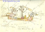 Color Reference Drawing of Mickey Mouse with Donald Duck - WDD1037