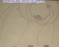 Production Drawing of Chernabog from Fantasia
