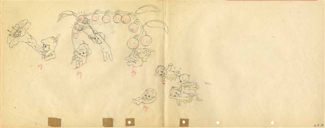 Original Production Drawing of Water Babies from Water Babies (1935)