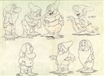 Model Drawing of all Seven Dwarfs - WDD891