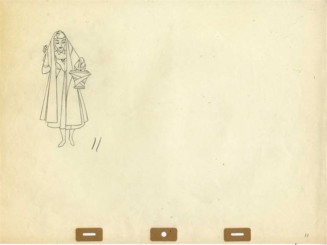 Original Production Drawing of Briar Rose from Sleeping Beauty (1959)