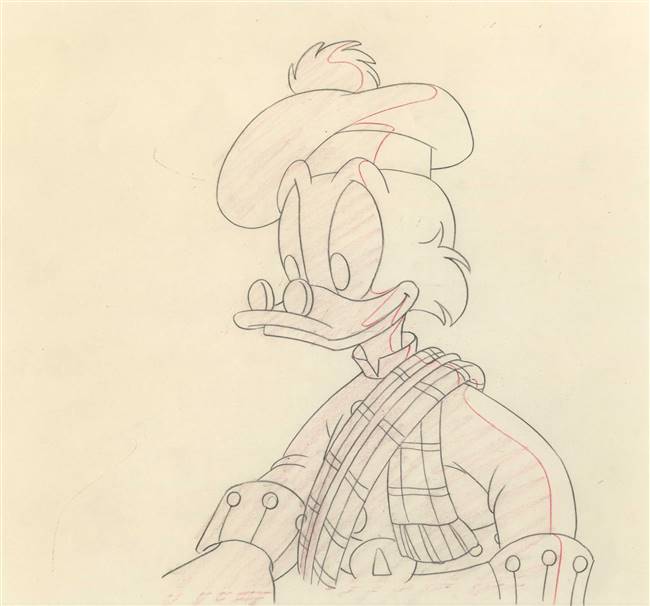 Original Production Drawing of Scrooge McDuck from DuckTales (1987-1990)