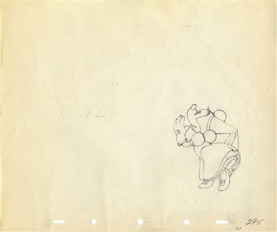 Original Production Drawing of Minnie Mouse from Brave Little Tailor (1938)