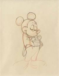 Original Production Drawings (2) of Mickey Mouse from Disney TV
