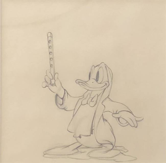 Original Production Drawing of Donald Duck from Walt Disney Studios (1940s)