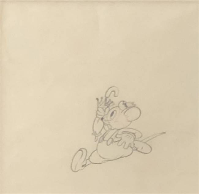 Original Production Drawing of Abner Countrymouse from The Country Cousin (1936)