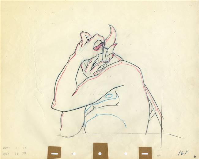 Original production drawing of Chernabog from Fantasia (1940)