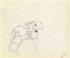 Original Production Drawing of Toby Tortoise from Toby Tortoise Returns (1936)